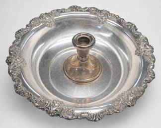 Sterling Silver Weighted Candlestick & Plated
