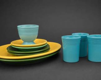 Fiesta Ware Mixed Ceramic Dinnerware Group U.S