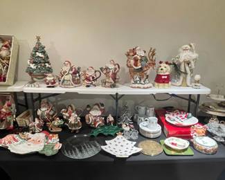 Large Collection of Fitz and Floyd Holiday  Decor