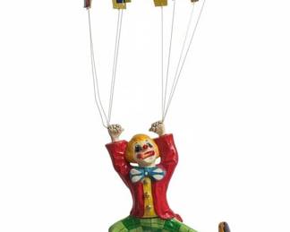 Vintage Papier-Mâché Parachute Clown
