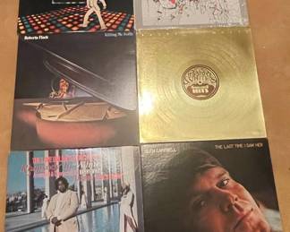 Vintage Vinyl Record Collection - 1970s Soul, Disco, and Soft Rock