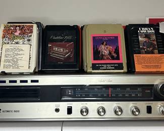 Automatic Radio AM/FM 8-Track Receiver & Vintage 8-Tracks 