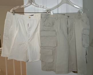 Vtg Polo by Ralph Lauren Flat Front Shorts & Tommy Hilfiger Cargo Shorts