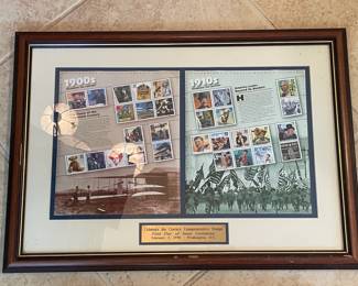 United States Postal Service Celebrate the Century Commemorative Stamp Framed Display