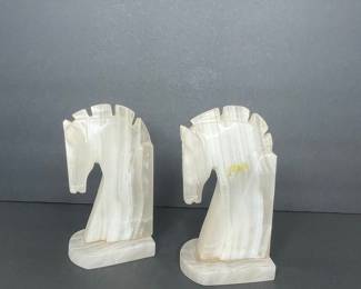 Onyx Horse Head Bookends