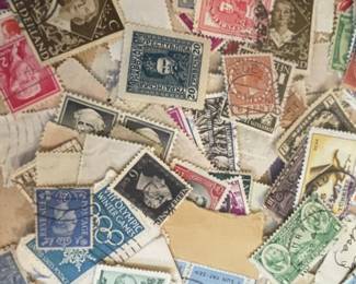 Vintage Worldwide Postage Stamp Collection