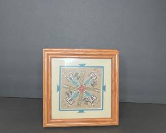Navajo Sandpainting Decorative Box by Alvina Begay