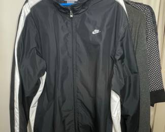 Vintage Nike Black and White Full Zip Windbreaker Jacket