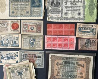 German Hyperinflation and Austrian Notgeld Collection