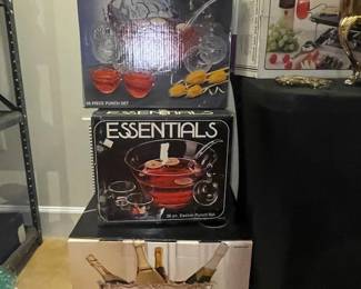Estate Kitchen and Entertaining Assortment - Chafing Dishes, Punch Sets, and Beverage Coolers