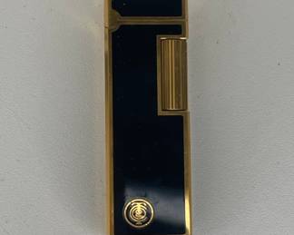 Tiffany & Co. Gold-Tone and Black Lacquer Lighter