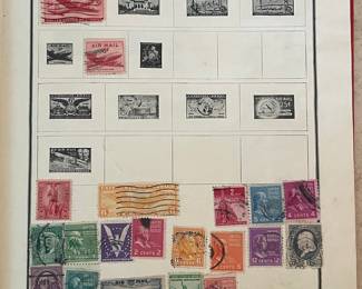 Vintage Modern Postage Stamp Album with Eastern Air Lines Sticker