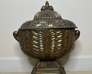 Maitland Smith Bronze Ram Head Urns