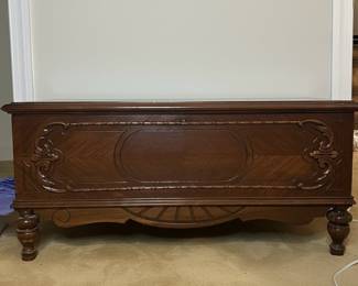 Lane Carved Bench Cedar Hope Chest Blanket Trunk 