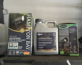 Hampton Bay and Harbor Breeze Outdoor Landscape Lighting Kit with Superior Premium Gold Water Based Sealer
