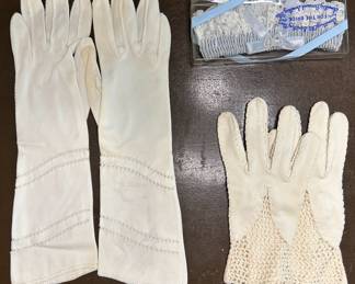 Vintage Gloves and Garter Set
