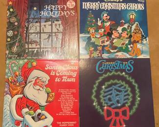 Vintage Disney Christmas Vinyl Records