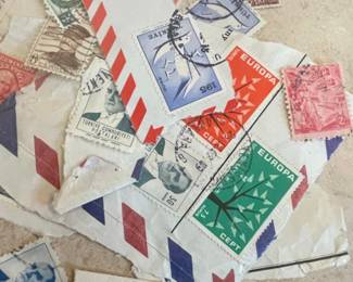 Vintage Documentary and International Postage Stamps
