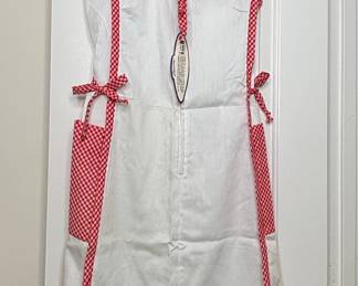 Vintage Skimma House Dress with Gingham Trim
