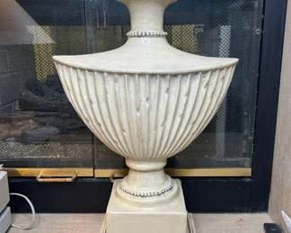 Neoclassical Style Fluted Pedestal Urn