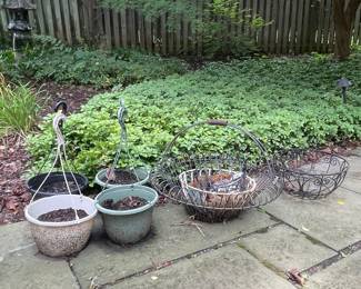 Garden Planters and Wire Baskets