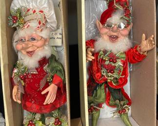 Mark Roberts Christmas Elves - Cookie Maker and Mail Room Elf