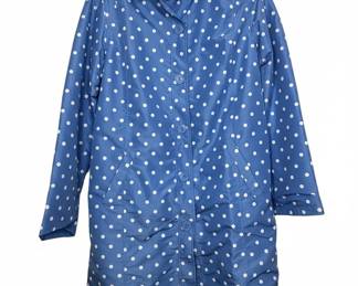 Vintage Norm Thompson Polka Dot Raincoat