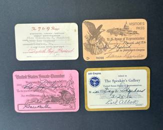 Vtg 1970s U.S. Congressional Visitor Passes 