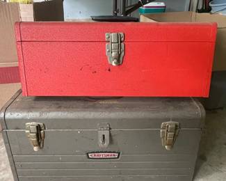 Vintage Craftsman and Red Steel Toolboxes