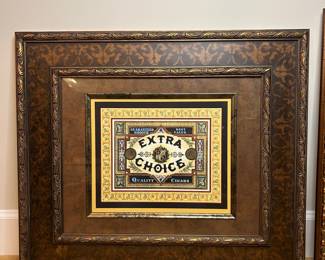 Extra Choice Cigar Label Framed Art