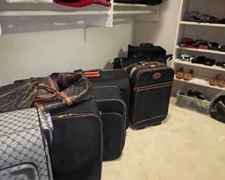 Collection of Vintage and Modern Luggage and Travel Bags 