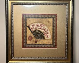 Framed Art Print "Oriental Fan II" by Sally Ray Cairns