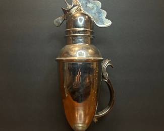 Silverplate Rooster Cocktail Shaker