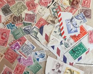 Vintage Documentary and International Postage Stamps