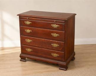 Vintage Chippendale-Style Four-Drawer Mahogany Chest