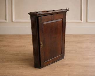 Antique George Iii-Style Oak Hanging Corner Cupboard