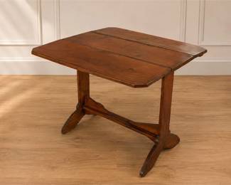 Reddish-Brown Wooden Drop-Leaf Table