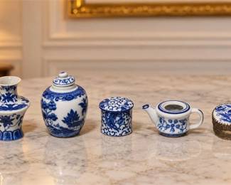 Five (5) Miniature Porcelain & Ceramic Decorative Items