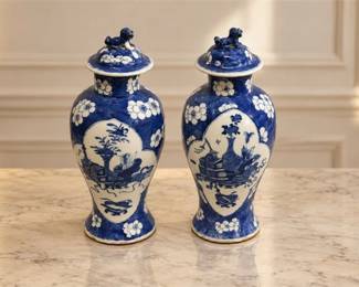 Pair of Gables Porcelain Vessel Vase