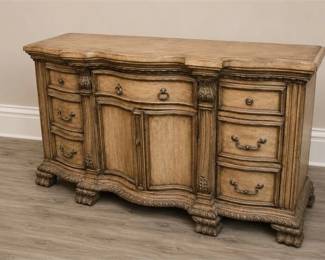 Light-Brown Wooden Double Dresser