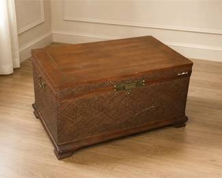 Vintage Wooden Storage Trunk