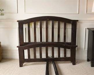 Dark Brown Wooden Headboard