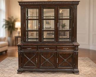 Dark Brown Dining Buffet & Hutch