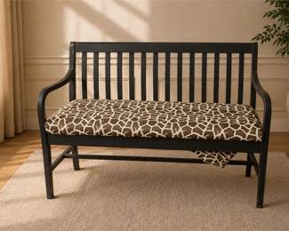 Black Wooden Bench