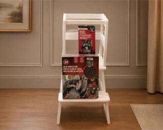 Wooden Toddler Step Stool & 3-In-1 Car Seat Protector Box Autodrive Backseat