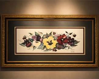 Large Framed Floral Art Print