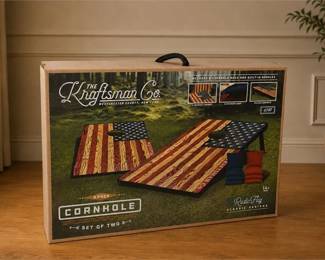 The Kraftsman Co. Rustic Flag Cornhole Set