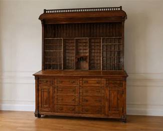 Antique Wooden Multi-Compartment Cabinet