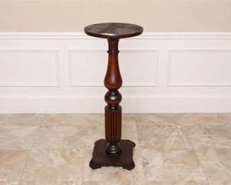 Dark Wood Pedestal Stand