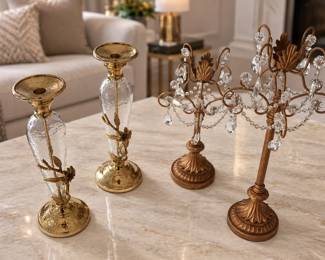 Four (4) Vintage Table Candle Holders